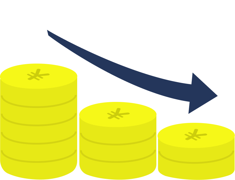 業務の効率化でコストダウンを実現